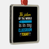 今日の世界の未来は私の教室にある メタルオーナメント (右)