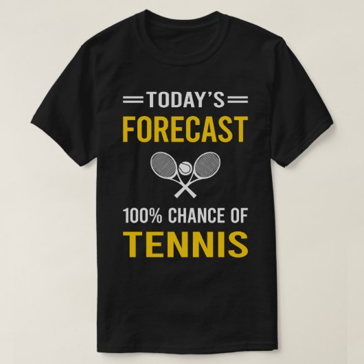 今日の予報テニス Tシャツ (デザイン正面)