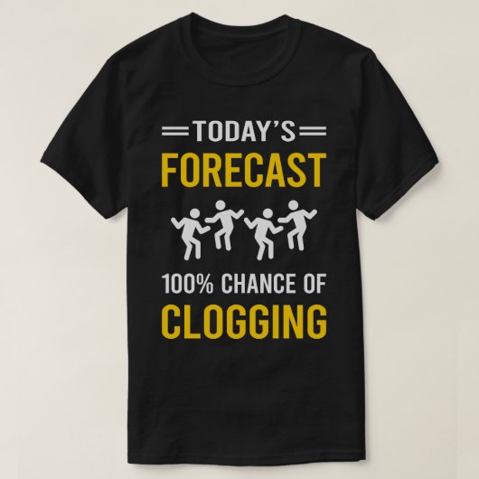 今日の予報詰まり詰まりダンスClogger Tシャツ (デザイン正面)