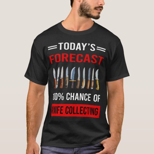 今日の予報 ナイフ コレクション ナイフ Tシャツ (正面)