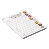 今日の予定ドーナツ菓子 ノートパッド (アングル)