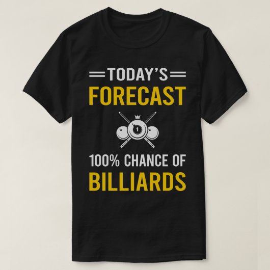 今日の予測のビリヤード Tシャツ (デザイン正面)