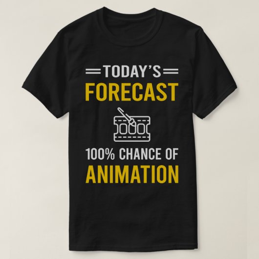 今日の予測アニメーション Tシャツ (デザイン正面)