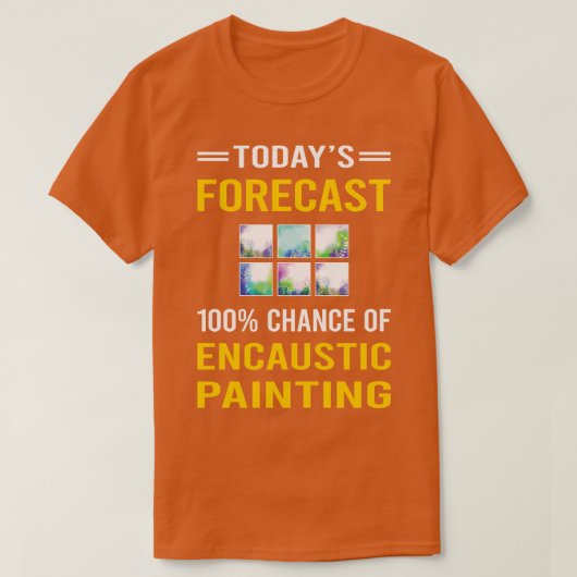 今日の予測エンカスティッ絵を描クの Tシャツ (デザイン正面)