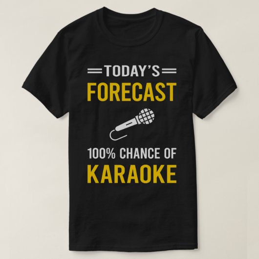 今日の予測カラオケ Tシャツ (デザイン正面)