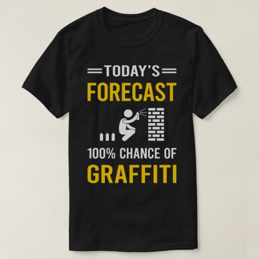 今日の予測グラフィティ Tシャツ (デザイン正面)