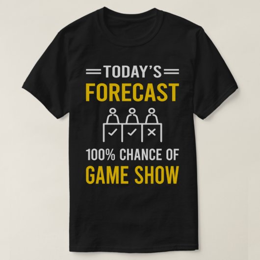 今日の予測ゲーム番組テレビ番組 Tシャツ (デザイン正面)