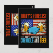 今日の予測コーンホールとビール ポストカード (正面/裏面)