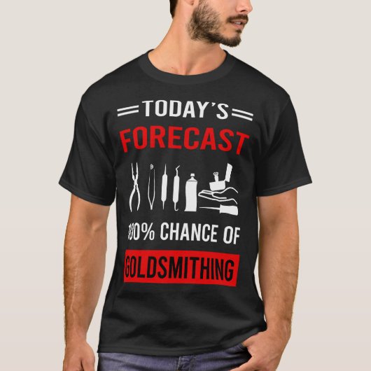 今日の予測ゴールドスミス Tシャツ (正面)