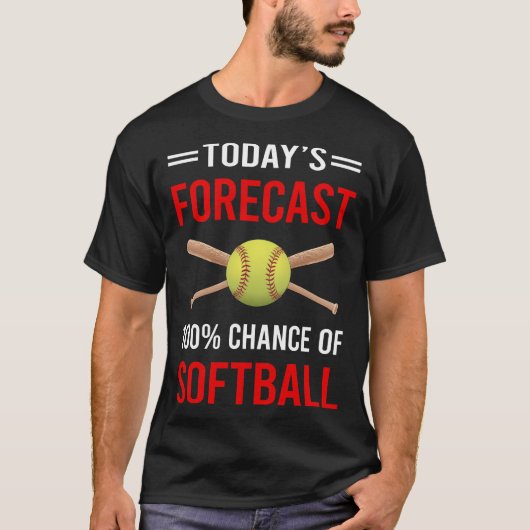 今日の予測ソフトボール Tシャツ (正面)