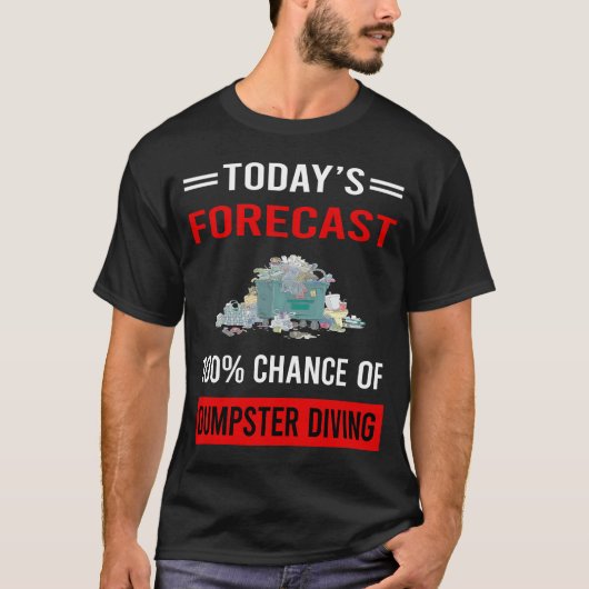 今日の予測ダンプスターダイビング Tシャツ (正面)