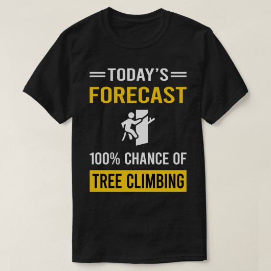 今日の予測ツリー登山の登山者 Tシャツ (デザイン正面)