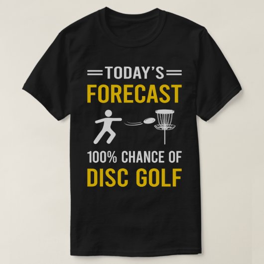 今日の予測ディスクゴルフ Tシャツ (デザイン正面)