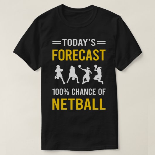 今日の予測ネットボール Tシャツ (デザイン正面)