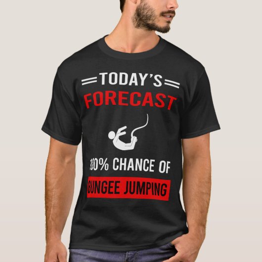 今日の予測バンジージャンプ Tシャツ (正面)