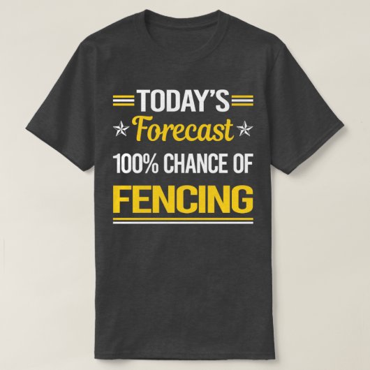 今日の予測フェンシングFencer Tシャツ (デザイン正面)