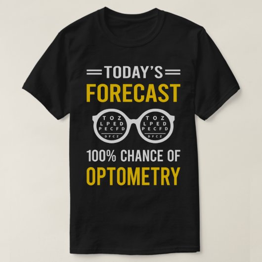 今日の予測フォトメトリック検眼医 Tシャツ (デザイン正面)