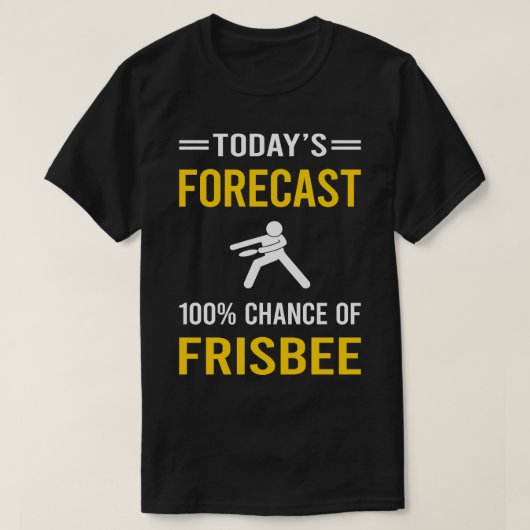 今日の予測フリスビー Tシャツ (デザイン正面)