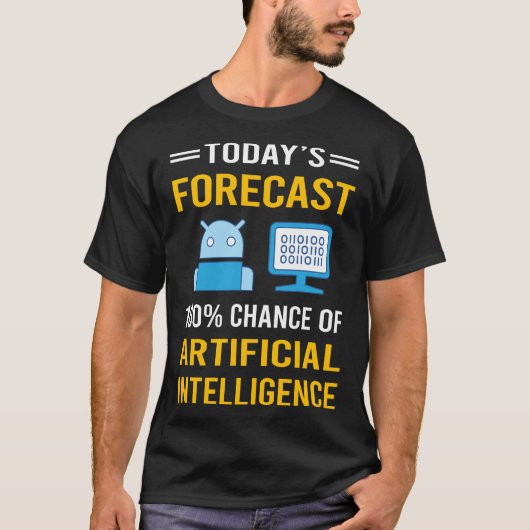 今日の予測人工知能AI Tシャツ (正面)