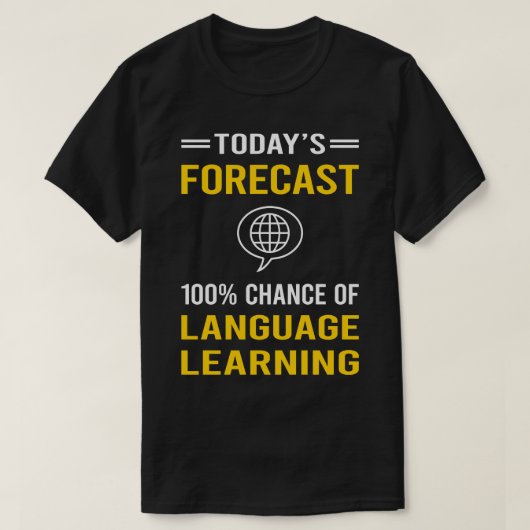今日の予測学言語 Tシャツ (デザイン正面)
