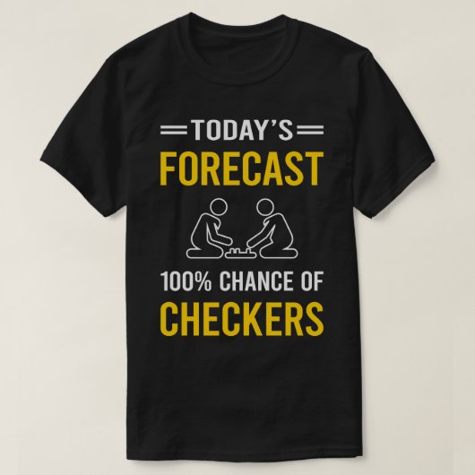 今日の予測市松模様に Tシャツ (デザイン正面)