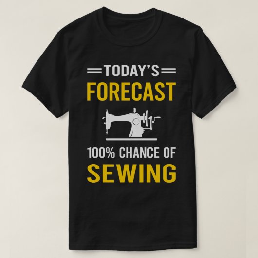 今日の予測裁縫 Tシャツ (デザイン正面)