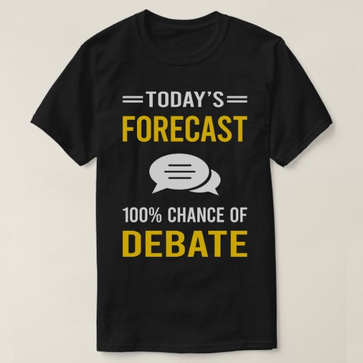 今日の予測討論 Tシャツ (デザイン正面)