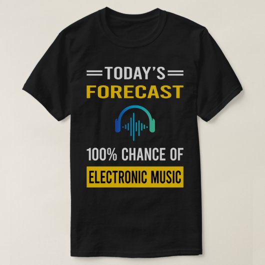 今日の予測電子音楽 Tシャツ (デザイン正面)