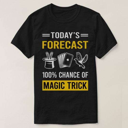 今日の予測魔法トリック魔法のトリック魔術師 Tシャツ (デザイン正面)