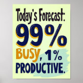 今日の予測 – 忙しレトロおもしろいタイポグラフィ ポスター (正面)