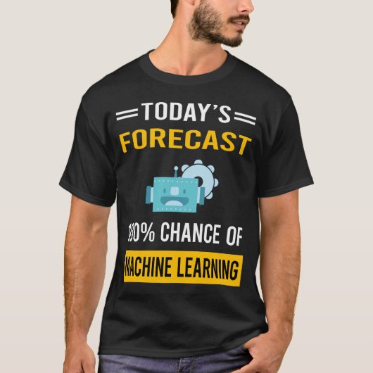 今日の予測 機械学習 Tシャツ (正面)
