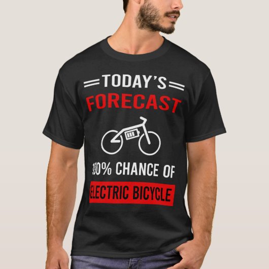 今日の予測Electric Bicycle E Bike Tシャツ (正面)