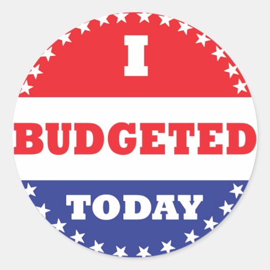 今日の予算 ラウンドシール (正面)