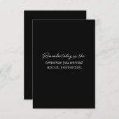 今日の事を思い出して明日の事を心配して サンキューカード (正面/裏面)