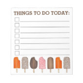 今日の事アイスクリームポップシクルポップ ノートパッド (正面)