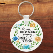 今日の人のスマイル/フローラリース キーホルダー (正面)
