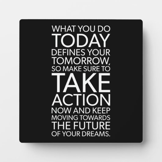 今日の仕事は明日を定義する フォトプラーク (正面)