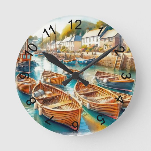 今日の仕事 ラウンド壁時計 (正面)