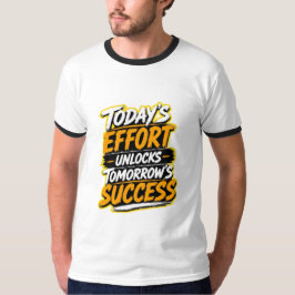 今日の努力が明日への成功を解き放つ Tシャツ
