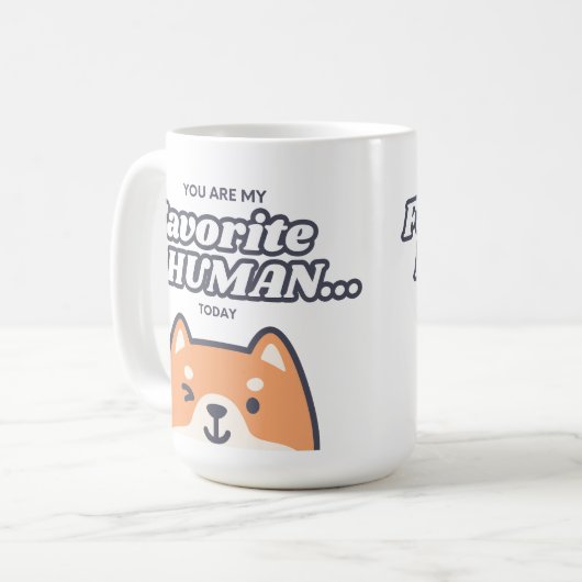 今日の君はお気に入りの僕の人間だ コーヒーマグカップ (正面左)