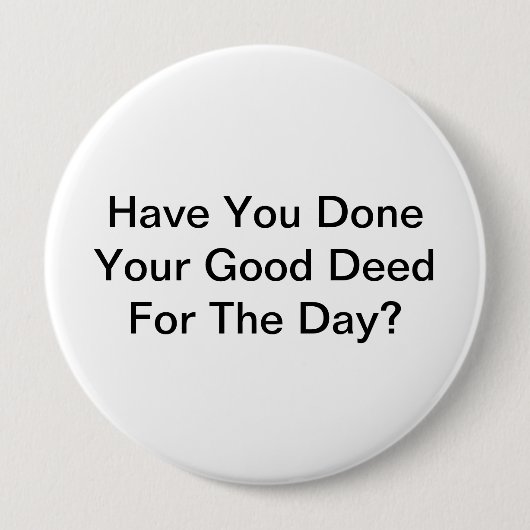 今日の善いことは済んだか 缶バッジ (正面)