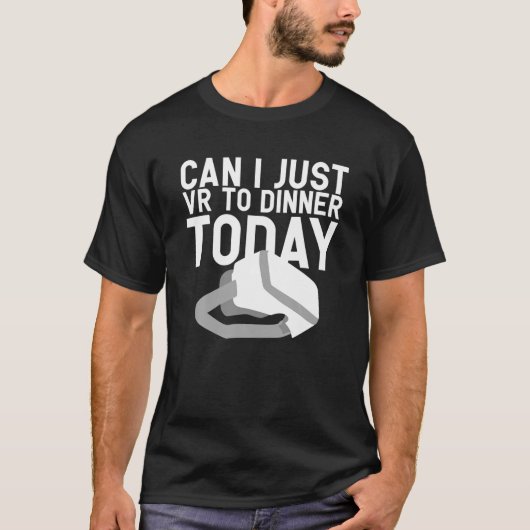 今日の夕食をVRで食べられるか – 怠惰な贈り物アイディア- A Tシャツ (正面)