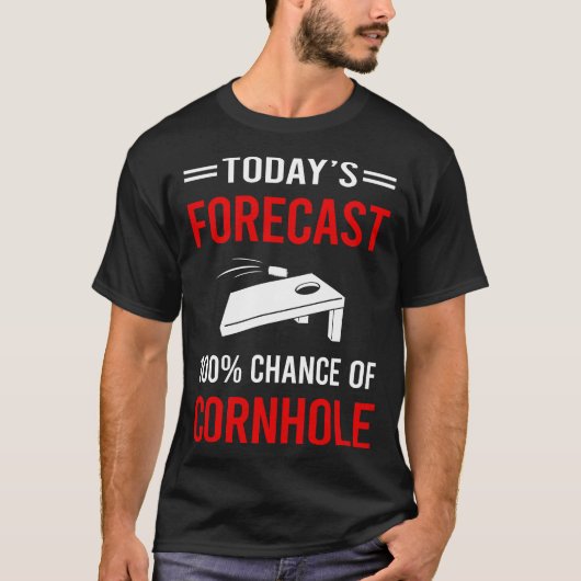 今日の天気予報コーンホール Tシャツ (正面)