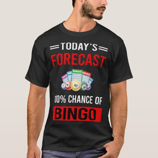 今日の天気予報ビンゴ Tシャツ (正面)