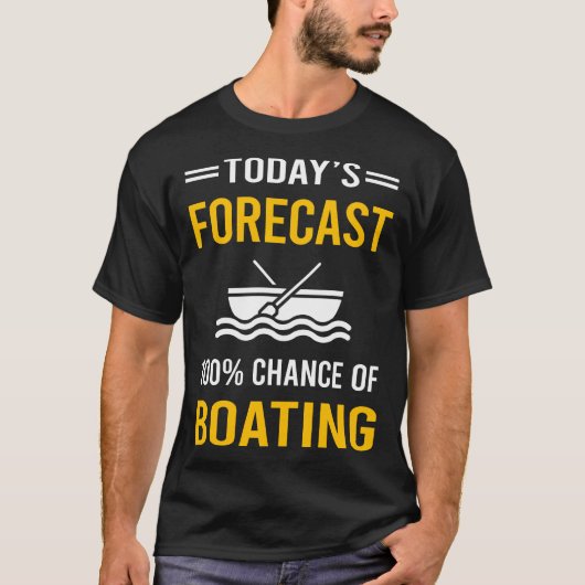 今日の天気予報ボート Tシャツ (正面)