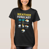 今日の天気予報レポートの天気 Tシャツ (正面)