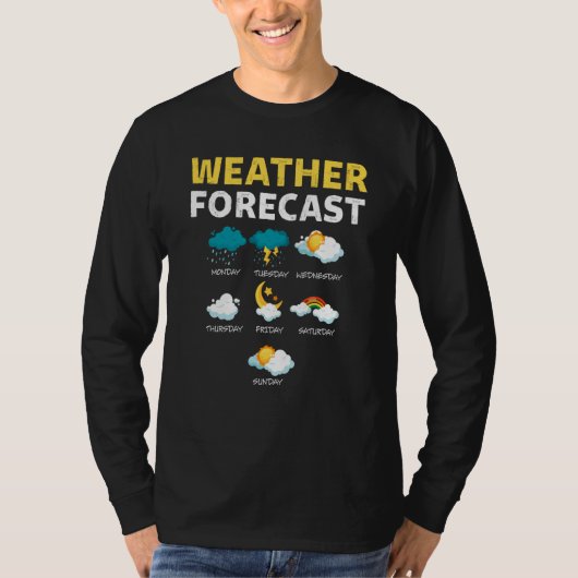 今日の天気予報レポート天気 Tシャツ (正面)