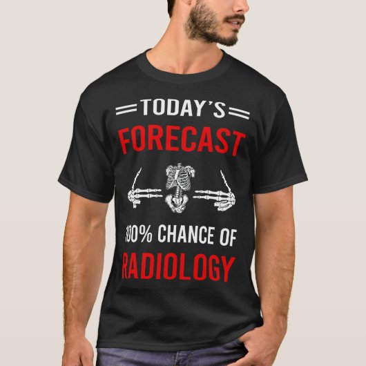 今日の天気予報放射線医学 Tシャツ (正面)