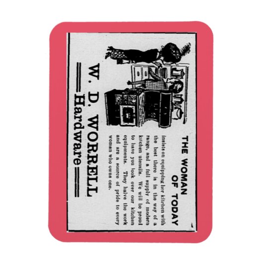 今日の女性ストーブ広告 マグネット (縦)