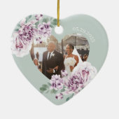 今日の妻は常にあなたの小さな女の子紫フローラ セラミックオーナメント (裏面)